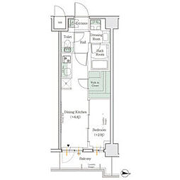 ワンルーフレジデンス亀戸 1DKの間取図画像
