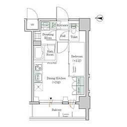 ONEROOFRESIDENCE錦糸町 1DKの間取図画像
