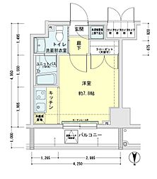 メインステージ錦糸町駅前2 ワンルームの間取図画像