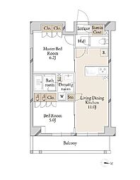 KI-LIGHT錦糸町 2LDKの間取図画像