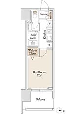 BLESS亀戸 1Kの間取図画像