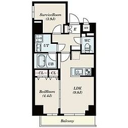 S-RESIDENCE錦糸町South 1SLDKの間取図画像