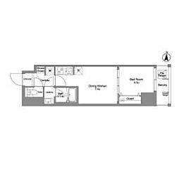 Daffitto錦糸町 1DKの間取図画像