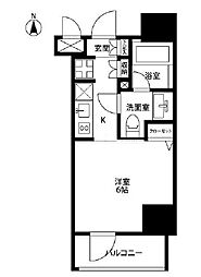 プレール・ドゥーク亀戸5 1Kの間取図画像