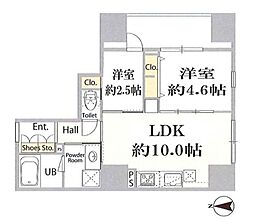 Garden Xavis木場 2LDKの間取図画像