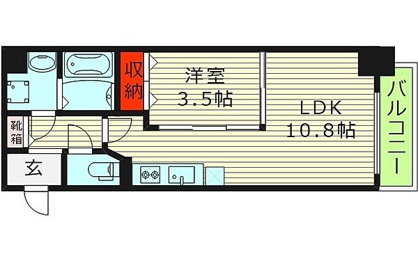 ラ・フォルム天満橋ＥＡＳＴ ｜大阪府大阪市都島区片町１丁目(賃貸マンション1LDK・4階・35.38㎡)の写真 その2