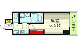 S-RESIDENCE小阪azure 12階1Kの間取り