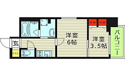 S-RESIDENCE天満橋ar 14階2Kの間取り