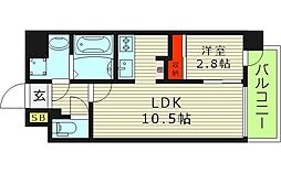 グランフェリーチェ・ナイン 3階1LDKの間取り