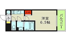 エスリード ザ・イーストレジデンス大阪城 1Kの間取図画像