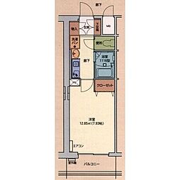 アーバンエース守口パル 3階1Kの間取り