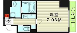 ArtizA森ノ宮D.C. 9階1Kの間取り