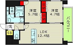 Moruan Residence 2階2LDKの間取り