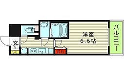 スワンズシティ大阪クレアスト 4階1Kの間取り