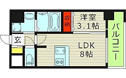 SHOKEN Residence大阪都島 10階1LDKの間取り