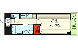 エステーラ都島 2階1Kの間取り