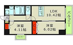 アーバンパーク新大阪 1SLDKの間取図画像
