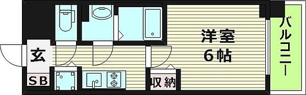 スワンズシティ大阪城ノース ｜大阪府大阪市城東区新喜多１丁目(賃貸マンション1K・2階・21.66㎡)の写真 その2