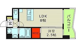 Alivis放出 1LDKの間取図画像