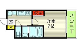 AILE放出 4階1Kの間取り