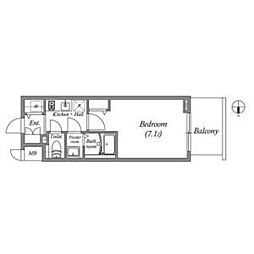 Cion Osaka East Gate 1Kの間取図画像