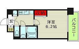 レジュールアッシュ緑橋駅前 1Kの間取図画像