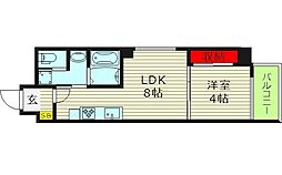 LuXe内代町 1LDKの間取図画像