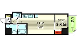 スワンズシティ大阪クレアスト 1LDKの間取図画像
