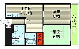 ロイヤル新森 2DKの間取図画像