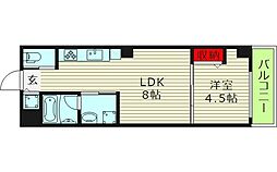 フランカー桜ノ宮SIX 1LDKの間取図画像