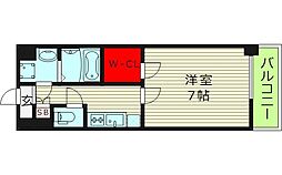 ファステート都島ピース 1Kの間取図画像