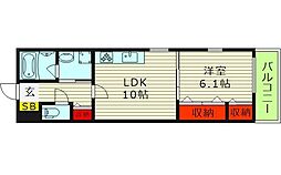 RIHITO鶴見 1LDKの間取図画像
