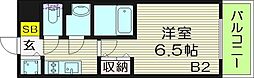 エスリード京橋桜ノ宮公園 1Kの間取図画像