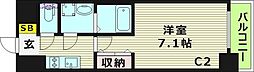 エスリード京橋グランテラス 1Kの間取図画像