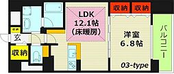 G-FLAT 1LDKの間取図画像