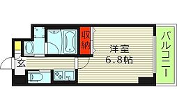 プレジオ都島本通 1Kの間取図画像