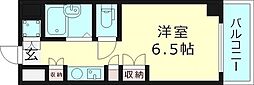 日興パレス都島 ワンルームの間取図画像