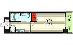 ルクレ京橋 1Kの間取図画像