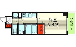 エスリード京橋 1Kの間取図画像