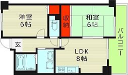 アーバンパーク関目 2LDKの間取図画像