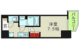 MARKST鶴見 1Kの間取図画像