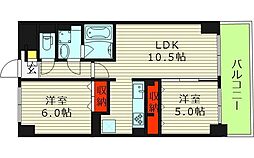 F-TAMATSUKURI 2LDKの間取図画像