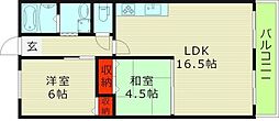 新森サニーガーデン 2LDKの間取図画像
