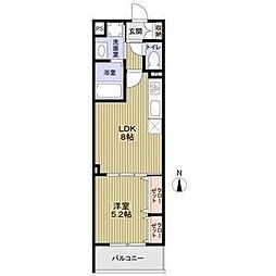 大阪市鶴見区諸口2丁目アパート 1LDKの間取図画像