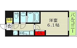 プレサンス東小橋エレディータ 1Kの間取図画像