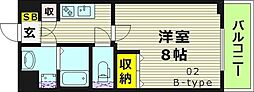 アドバンス大阪城エストレージャ 1Kの間取図画像