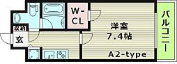 T'S-SQUARE城東野江 1Kの間取図画像