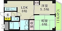 シビルコート 2LDKの間取図画像