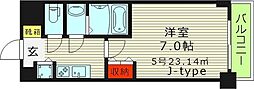 S-レジデンス都島 1Kの間取図画像