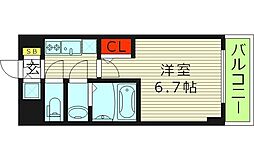 大阪市生野区巽西4丁目マンション 1Kの間取図画像